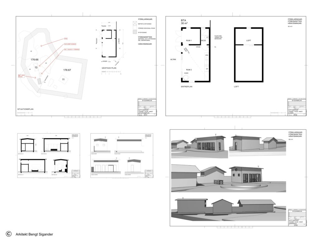 2023 Överby, Ny Attefall, Vindö. Beställare: Privat
